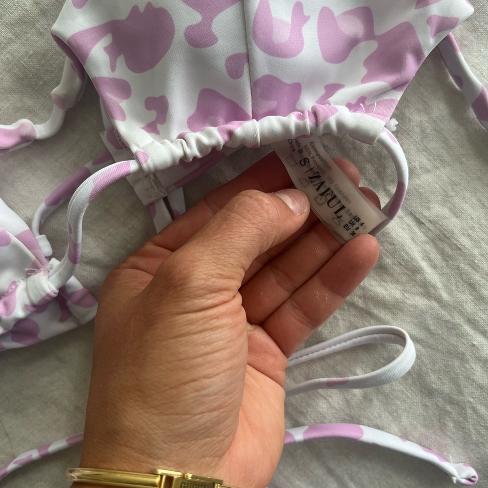 Pink Leopard Print Bikini Set - Picture 4 of 4